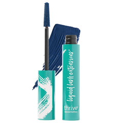 Thrive Causemetics Liquid Lash Extensions Mascara, Tubing Thrive Mascara Lengthening, Volumizing & Curling, Smudge Proof, Washable, No Clumping or Flaking, Vegan & Cruelty Free, Crystal (Brown Black)