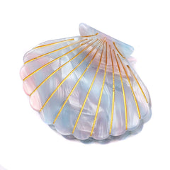 Shell Jaw Clip Hair Claw Clip Clamps Resin Hair Clips Marble Pattern Hairpins Hair Accessories for women Styling Hairdressing (White)