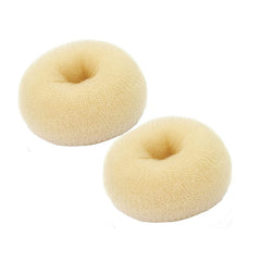 Hair Donut Bun Maker, Ring Style, 2PCS Large 3.5 Inch for Thick and Long Hair (Brown)