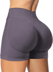 Workout Impact Shorts Hidden Scrunch Butt Lifting Gym Booty Biker Shorts for Women Tummy Control