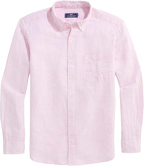 vineyard vines Mens Linen Surfside Solid Shirt
