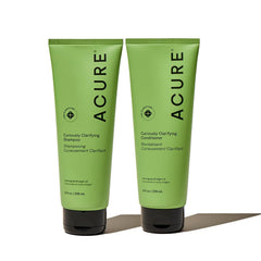 Acure Curiously Clarifying Shampoo - Cleansing & Clarifying Shampoo for Women & Men, Scalp Detox for Product Buildup, Deep Clean for Oily Hair, Detoxify, Remove Build Up, Sulfate Free, Vegan - 8 fl oz