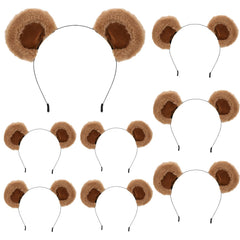 SIOTMERA Bear Ears Headband Brown, Cute Care Movable Hairband Adult with Toddler Animals Costume, Soft Makeup Head Wear for Washing Face Women