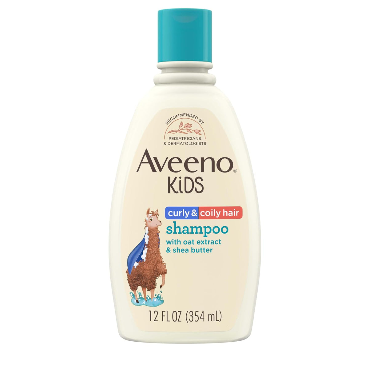 Aveeno Kids Curly Hair Conditioner, Hydrating Conditioner, Kids Curly Hair Products, Oat Extract & Shea Butter, Gentle Scent, 12 fl. oz (Pack of 1)
