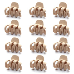 Cobahom 12 Pack Small Hair Claw Clips 1.2 Inch Matte for Thin Hair No-Slip Mini Styling Accessories for Women and Girls (Matte Black)