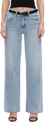 BlueMoment High Rise Wide Leg Stretchy Jeans for Woman Trendy BBL Baggy Jeans Butts Lifting Cute Moms Curvy Jean