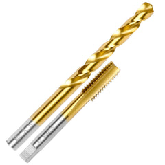 3/8"-16 UNC Tap and 5/16" Drill Bit Kit, M2 HSS Drill and Tap Set, Combination of Drill and Tap Kit for Metal