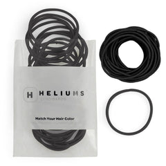 Heliums Thin Hair Elastics - Brown - 2mm Ties for Thin Hair, 1.75 Inch, Medium Hold No Damage Ponytail Holders - 40 Count