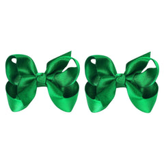 3-Inch Boutique Hair Clips for Baby Girls, Toddlers, and Teens - Set of 2 (Gold)