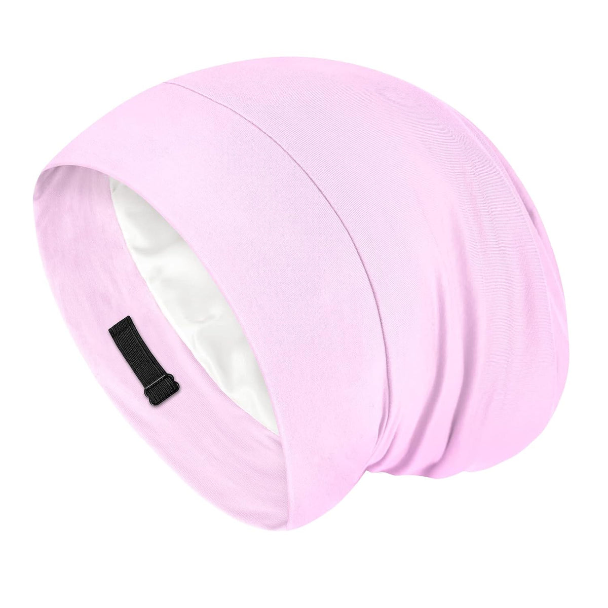 Large Satin Bonnet for Men Sleeping: Loc Cap Dreadlocks for Curly Braids Wave, Silky for Frizzy Hair Smooth, Adjustable No Slip Black
