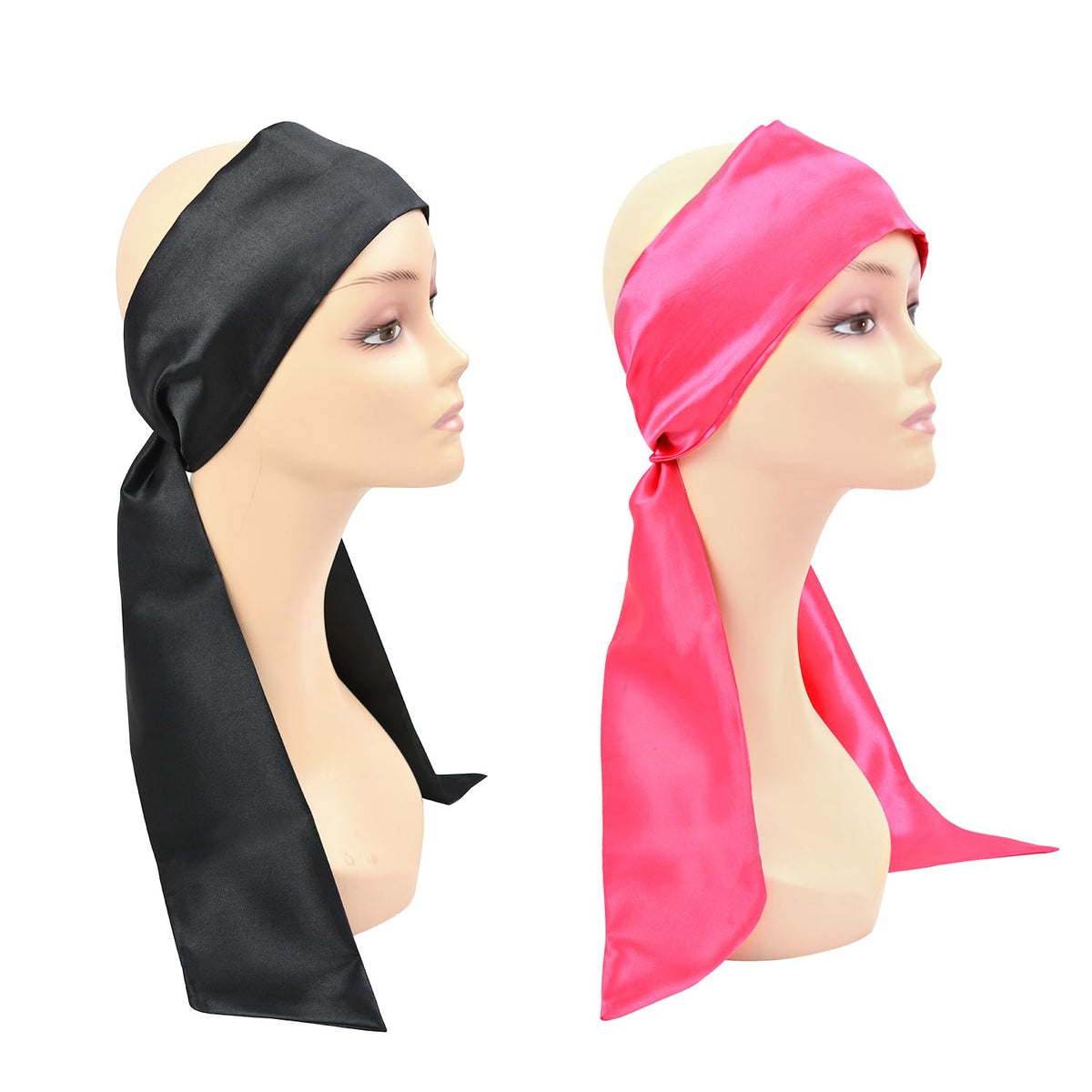 Wig Grip Band Soft Satin Scarf Fashion Headbands for Lace Frontal Wigs Fixing, Makeup, Sports, Yoga, Facial (1 Pcs, Black)