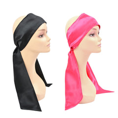 Wig Grip Band Soft Satin Scarf Fashion Headbands for Lace Frontal Wigs Fixing, Makeup, Sports, Yoga, Facial (1 Pcs, Black)