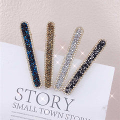 WHITEBRIDGE 12pcs Vintage Pearl Hair Bobby Pins Metallic Flower Barrettes Combination Hair Clips for Women Girls, Shiny Crystal Diamand Bobby Pins