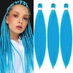 Pre stretched Braiding Hair 32 Inch Pink Braiding Hair Extensions Yaki Braids Hair Hot Water Setting Synthetic Hair Colored Braiding Hair Crochet Hair(3 Packs,Pink#)