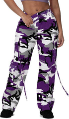 Women Y2k High Waisted Straight Leg Relaxed Fit Cargo Pants with 6 Pockets Streetwear Concert Dance Outfit