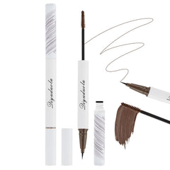 Queen Diary Eyebrow Pen And Eyebrow Gel,Eyebrow Pencils for Women with Fine Brush & Tinted Eyebrow Gel, 2-in-1 Dual-Ended Brow Pen for Fuller Looking Defined Brows, Stay All Day (Brown)