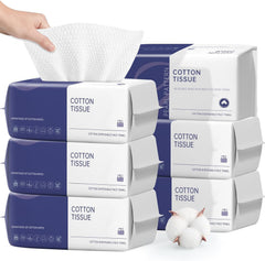 Disposable Face Towel, 600 Count Face Towels, for Washing Soft Cotton Dry Wipes Facial Cloths Towelettes for Washing and Drying, Facial Tissue for Cleansing, Skincare and Makeup Remover