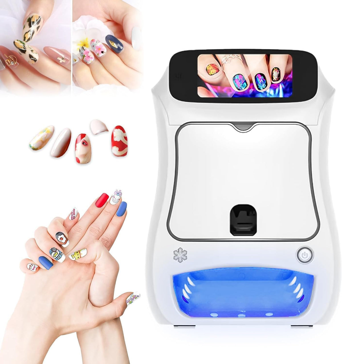 3D Nail Art Printer Machine - Digital Nail Design Machine Printer That Comes w/Over 800 Pictures of Nail |Wireless & Automatic Nail Art Machine,30s Done,Support WiFi/DIY/USB Purple