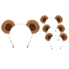 SIOTMERA Bear Ears Headband Brown, Cute Care Movable Hairband Adult with Toddler Animals Costume, Soft Makeup Head Wear for Washing Face Women