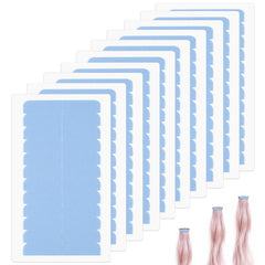 CANIPHA 120Pcs Hair Extension Tape Double Sided Hair Tape, Adhesive Replacement Tape for Hair Extensions, Human Hair Tape Tabs Tape in Tape Extension Replacement Wig Tape, Wig Tape Beauty Tools(Blue)
