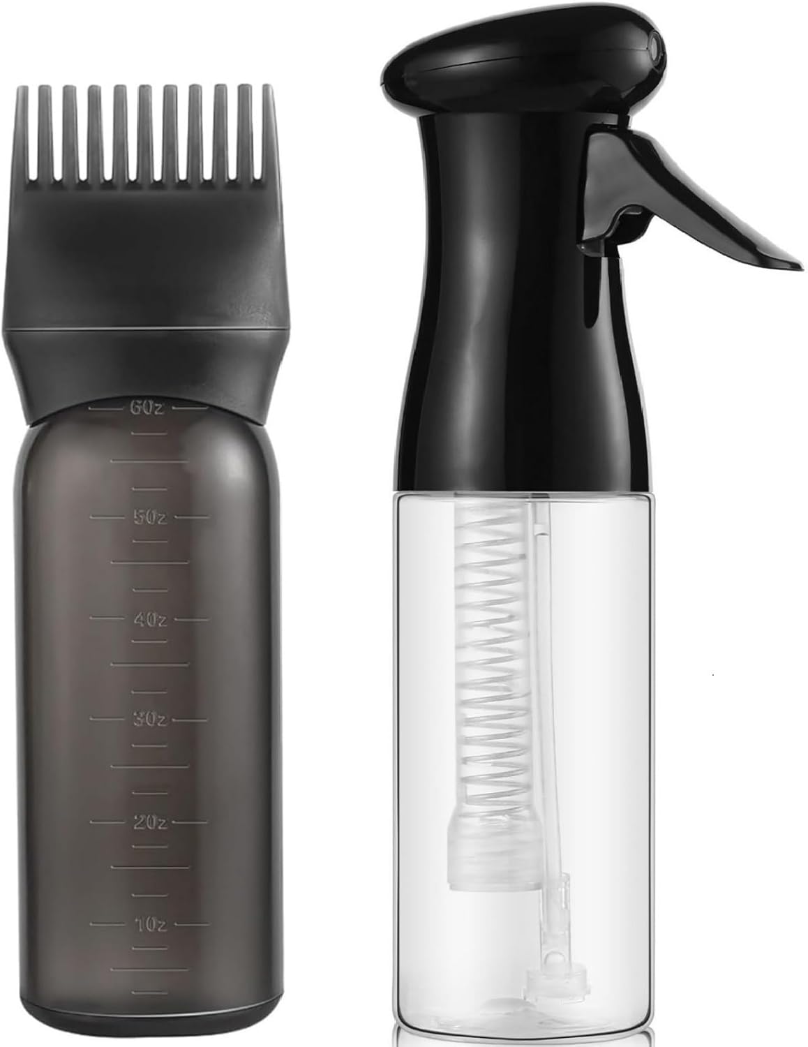 Continuous Hair Spray Bottle and Root Comb Applicator Bottle Hair Oil Applicator Water Mister for Hairstyling