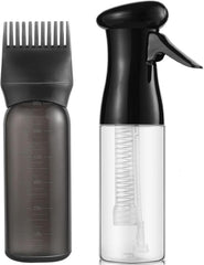 Continuous Hair Spray Bottle and Root Comb Applicator Bottle Hair Oil Applicator Water Mister for Hairstyling