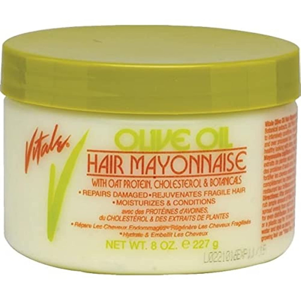 Vitale Olive Oil Hair Mayonnaise 30oz with Oat & Egg Protein and Vitamins - Good on Color & Thermal Treated Hair - for Dry & Damaged Scalp Men, Women & Kids -Moisturize and Condition