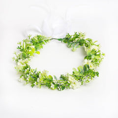Artificial Green Leaf Crown Eucalyptus Flower Wreath Women Girls Bohemian Headpiece Floral Headband Photo Prop