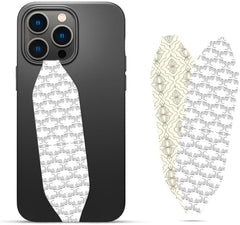Phone Grip Strap - Reversible Finger Holder for Phone Back, Customizable Anti-Slip Design, Wireless Charging Compatible Detachable Holder for iPhone - Wavefront Whirls