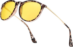 Night Vision Driving Glasses for Women - Polarized Night Vision Glasses HD Anti Glare Yellow Lens Nighttime Glasses
