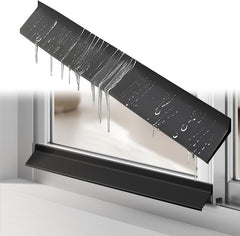 Rubber Door Rain Drip Guard Self-Adhesive, 1.7 in /2.1 in Rain Deflector, Black 1pc, Door and Window Rain Guards House, Rain Drip Edge Diverter, 1m(3.3ft),4.5cm