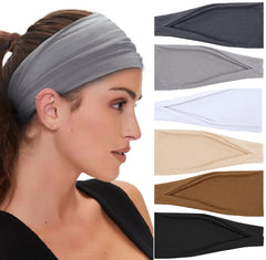 Huachi Women's Headbands Yoga Workout Exercise Headbands for Women Cute Elastic Hair Bands for Women’s Hair Tie Dye Bandeau Headband Sweatbands