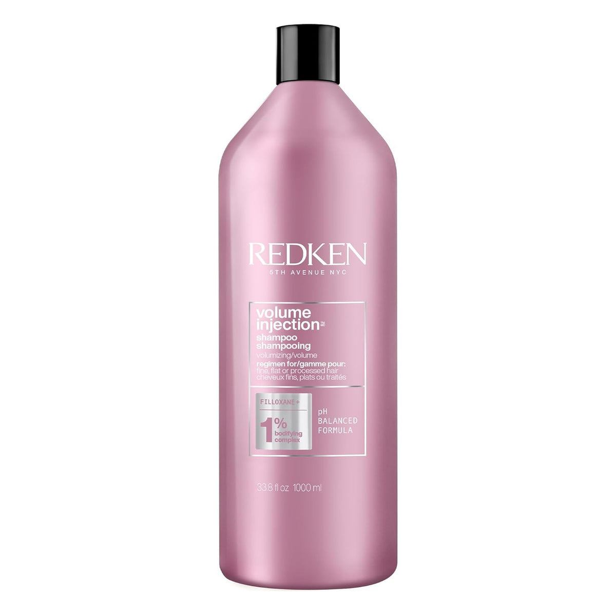 Redken Volume Injection Shampoo For Fine Hair - Adds Lift & Body, Volumizing & Detangling Without Weighing Down, Paraben Free
