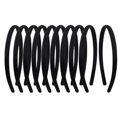 20 PCS 1 CM White Plain Satin Headbands Fabric Hard Head Bands Solid Color White Hoop DIY Craft Hairbands Hair Pieces for Women Girls