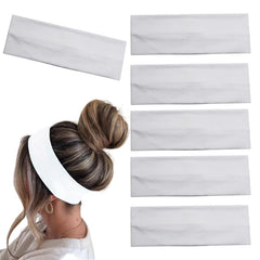 6 Pcs Black Headbands for Women Hair Cotton Headband Non-slip Stretchy Elastic Head Wrap Holder Hair Accessories