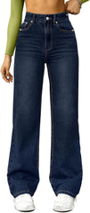 Wide Leg Jeans Woman Baggy Boyfriend High Waisted Straight Leg Jeans Stretchy Cute Denim Pants Y2k Streetwear