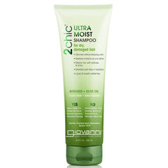 GIOVANNI 2chic Ultra-Moist Shampoo - Avocado & Olive Oil, Creamy Hydration Formula, Enriched with Aloe Vera, Shea Butter, Botanical Extracts, No Parabens, Color Safe - 24 oz