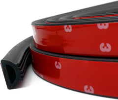D Shape Rubber Weather Stripping, Self-Adhesive EPDM Rubber Seal Strip Gasket for Automotive, RV Slide Out Seal, Marine, Garage Doors/Window and More - 0.75” Width, 0.425” Height - 20FT