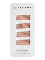 Heliums Mini Bobby Pins - Ash Blonde - 40 Pack, 1.5 Inch Small Hair Pins For Thin Hair & Kids