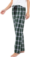 boxercraft Haley Flannel Pants for Women, 100% Cotton Flannel Pants with Side Pockets and Adjustable Drawstring