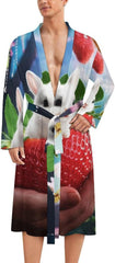 Love Alaskan Lounge Bathrobe Floral Soft Knit Spa Robes For Men Women Travel Pajamas Knee Length Swimming Bath Robes