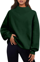 Oversized Sweatshirt for Women Trendy Mockneck Sweatshirt Long Sleeve Cute Fall Plus Size Pullover Sweatshirts