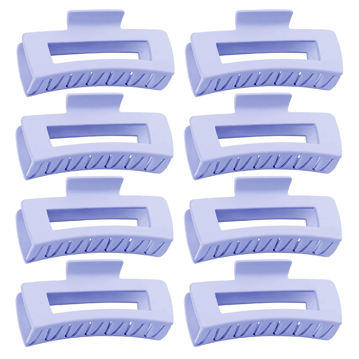 TOCESS Hair Claw Clips for Women – Large Clips for Thin Thick Hair Big Neutral Claw for Curly Hair Matte Nonslip Strong Hold 4.33 Inch Jumbo Claws Jaw Set (8 Pcs)