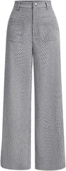 Pants for Women Casual Wide Leg Lounge Trousers High Waist Button Basic Comfy Pant Outfits Fall Loose Comfy Slacks