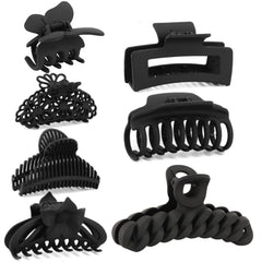 SEVEN LUCKY LIGHT Hair Clip, 7 Pcs 4.5" Fuzzy Claw Clips for Thick Hair, Cute Fuzzy Clip for Women Girls, Soft Hair Clips