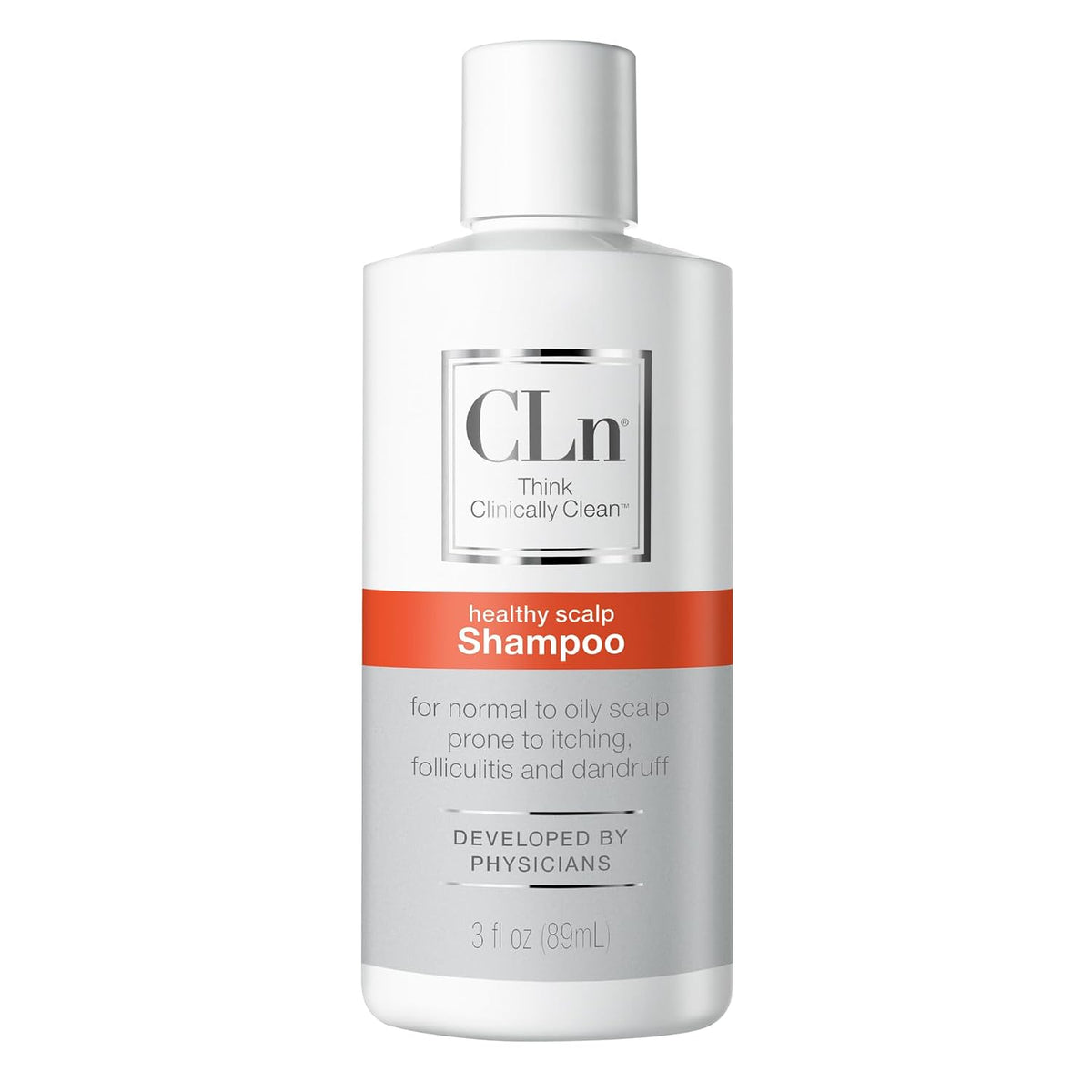CLn® Shampoo - Clarifying Formula with Salicylic Acid, for Normal to Oily Scalp Prone to Folliculitis, Dandruff, Itchy & Flaky Scalp, Fragrance-Free & Paraben-Free, 8 fl. oz.