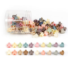100Pcs Colorful Mini Flower Hair Clips, TEBIEKOY Baby Hair Clips Mini Claw Clips Cute Jaw Clips Hair Pins Hair Barrettes Toddler Hair Accessories for Women Girls Kids Teens