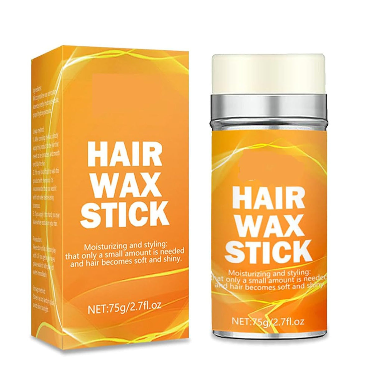 Hair Wax Stick, Long-Lasting Matte Finish for Hair Styling, Edge Control, Smooth Wigs and Flyaways Control