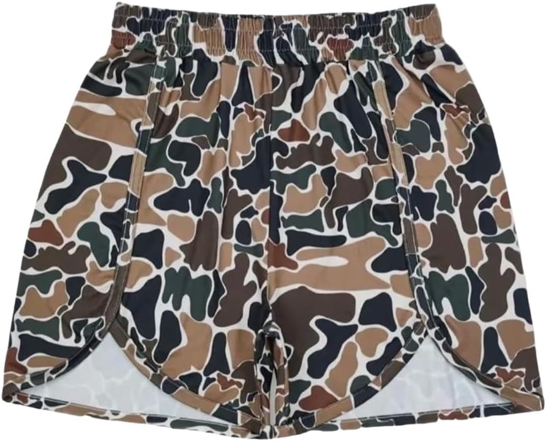 RICHTRUE Camo Boxer Shorts Women Cute Graphic Y2k Shorts Colorful Summer Bottoms 2025 Trendy
