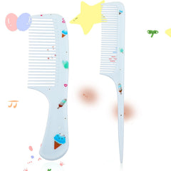 Baby Comb Set, Small Cute Fine Tooth Toddler Comb & Rat Tail Baby Comb for Styling, Pink Baby Hair Comb Plastic Parting Combs, Anti-Static Mini Hairdressing Comb for Baby Girl Wet Dry Hair (2Pcs)